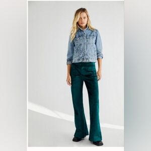 FP Velvet "Walk With You" Wide-Leg Trousers in Jade 🍀